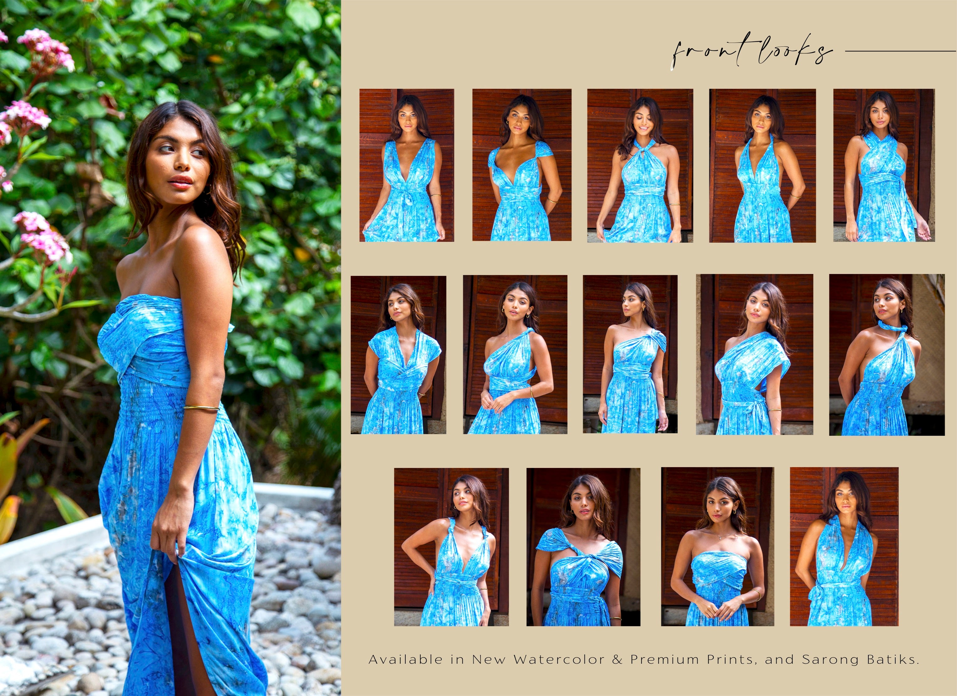 Tammy Infinity Dress in Premium Blue Hawaiian Bali Prema Tammy Infinity Dress in Premium Blue Hawaiian Bali Prema