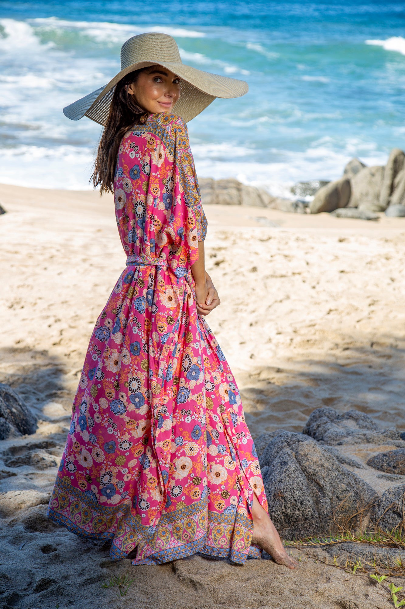 samantha beach dress Kaftan Robe in Premium Okinawa Coral Size:7.5 US length design Available in sc_Maxi_13 Short Sequin Party Dress
