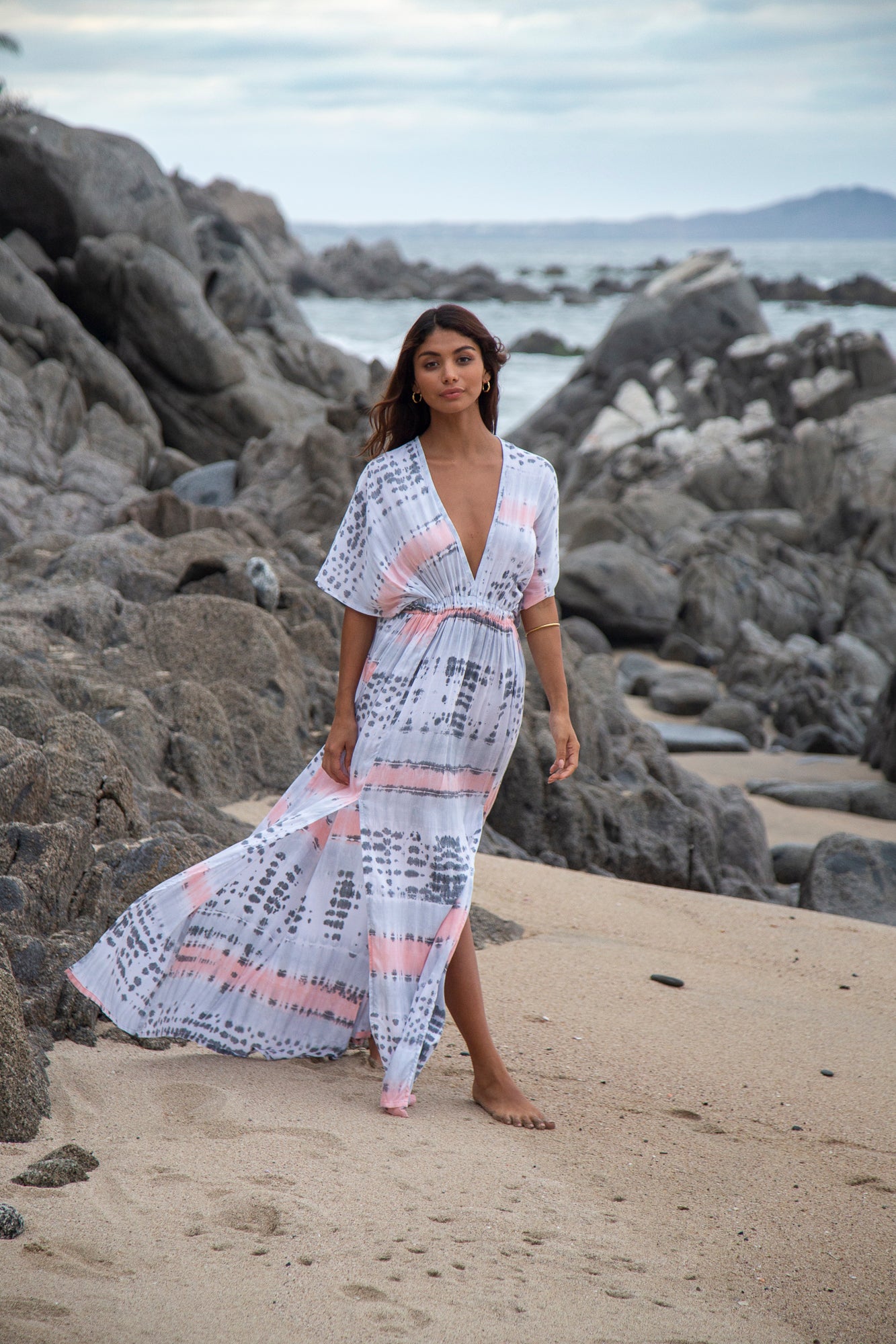 Amy Kimono Dress in Premium Marilyn Monroe White