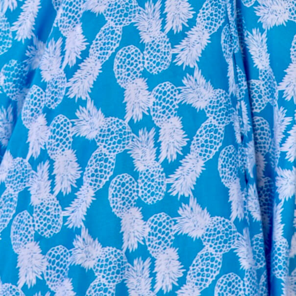 Bali Prema SS24 Collection Fabric Swatch | Barbados Blue Pineapple