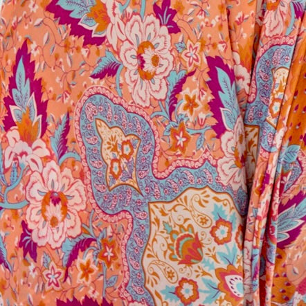 Bali Prema SS24 Collection Fabric Swatch | Dominica Coral