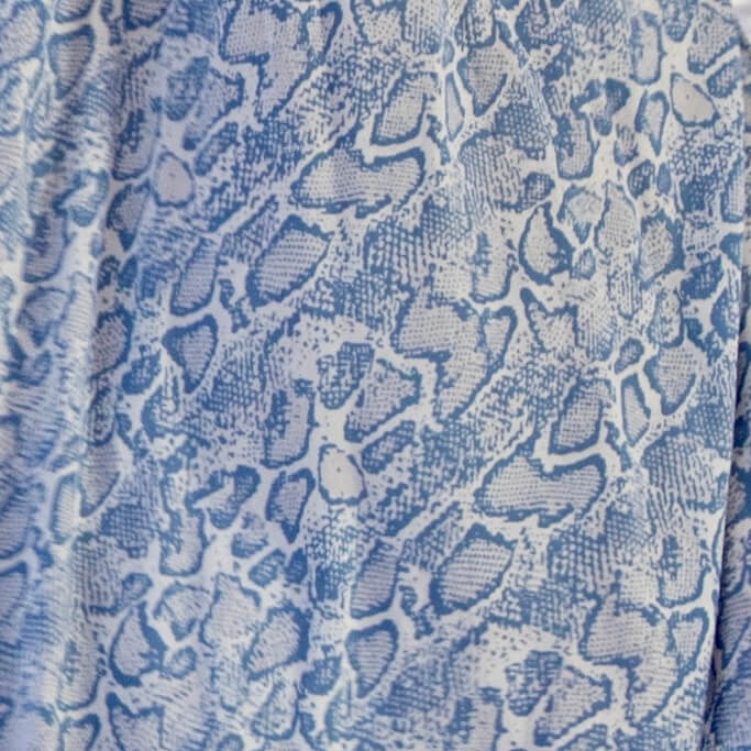 Bali Prema SS24 Collection Fabric Swatch | Mozambique Blue Snake