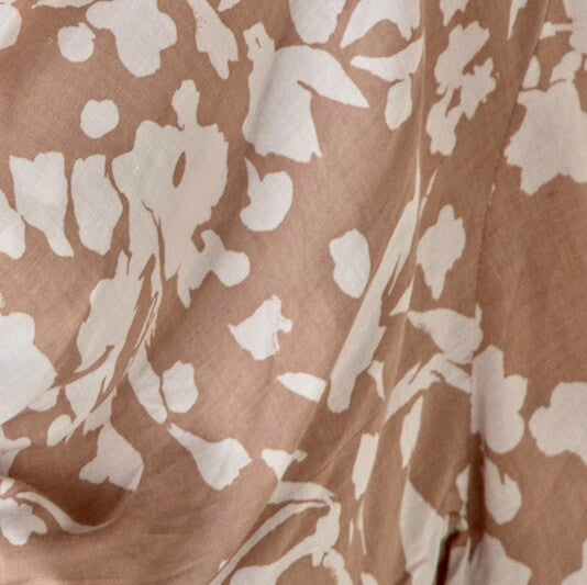 Faye Dunaway Long Sleeve Cropped Wrap Top in Tulum Beige | SWATCH