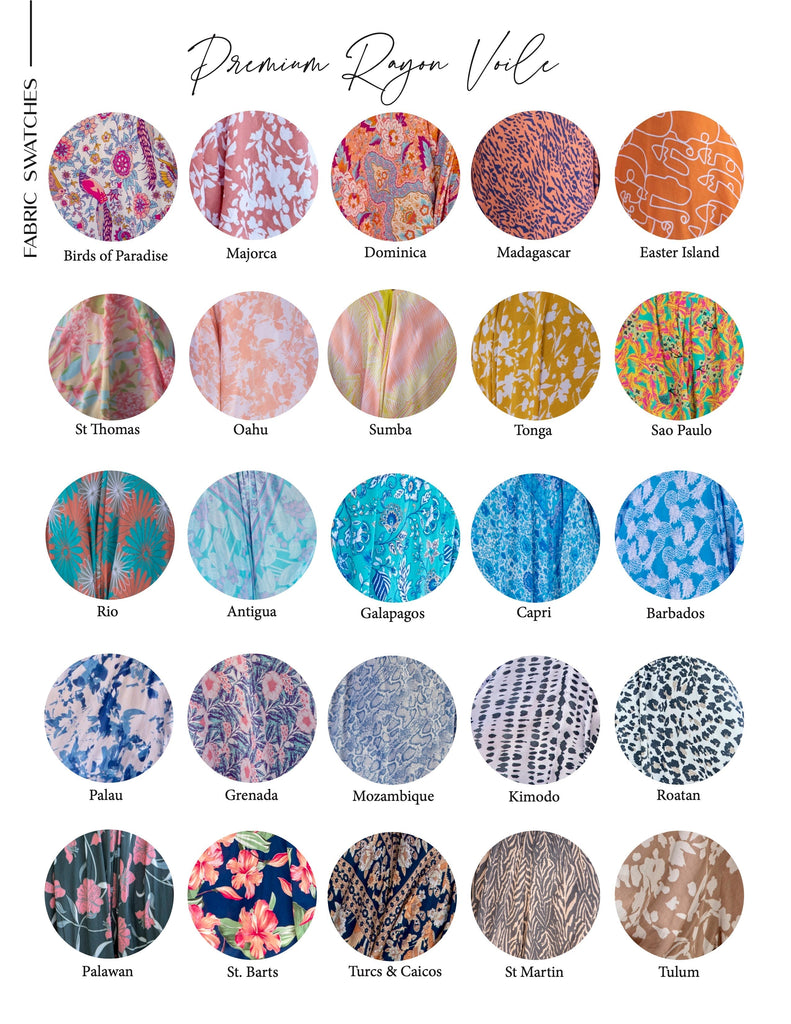 Bali Prema SS24 Collection Fabric Swatch Page